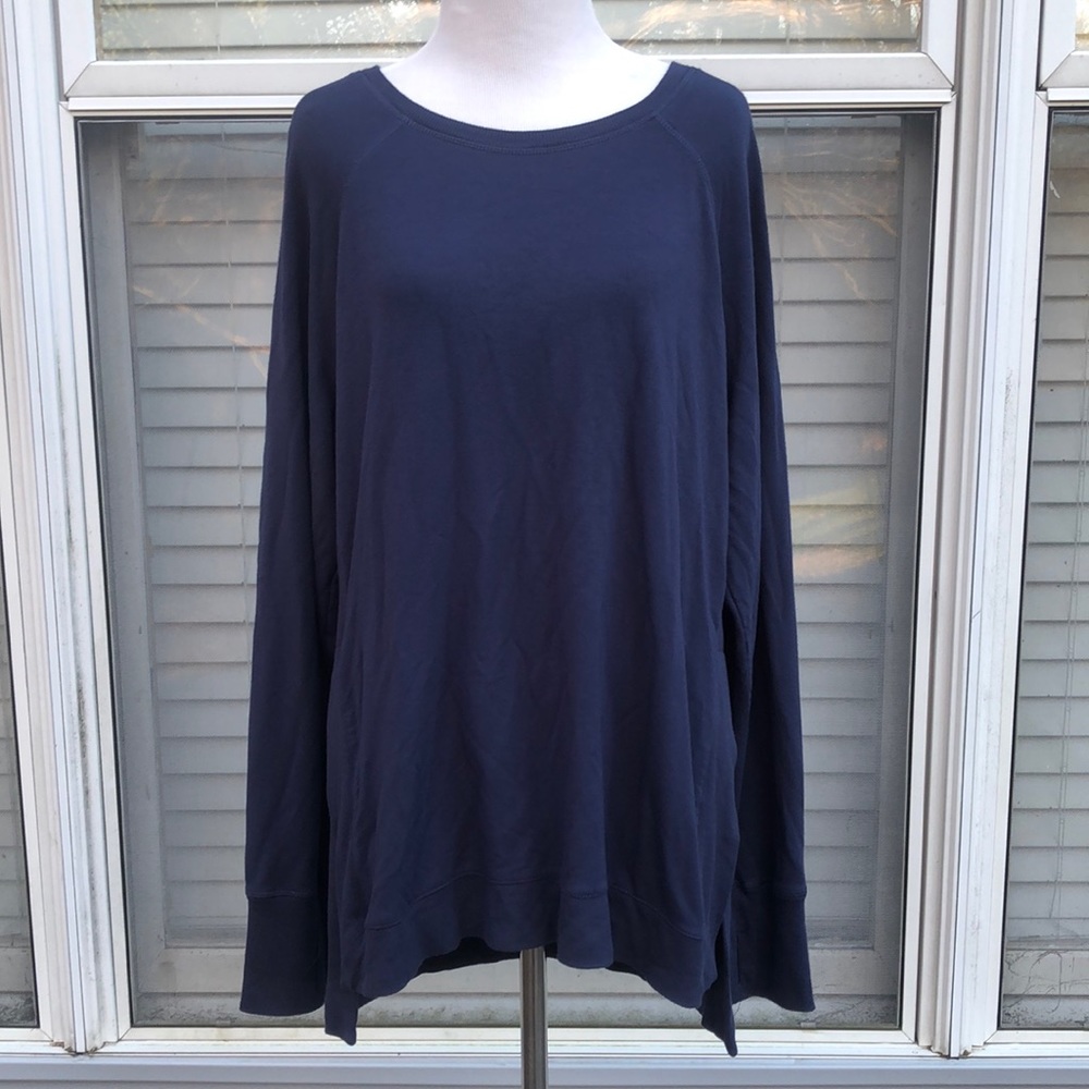 Active Life Navy Blue Long Sleeve Running Pullover size XL